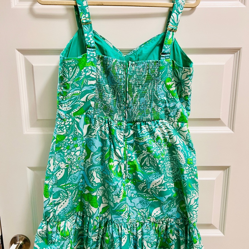 Lilly Pulitzer Rocko Romper Size 10 Botanical Green Safari Sangria - Picture 4 of 8